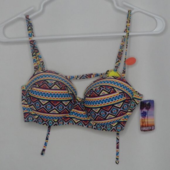 Forever 21 Push Up Halter Bikini Top Southwestern (SW015) - Picture 1 of 7
